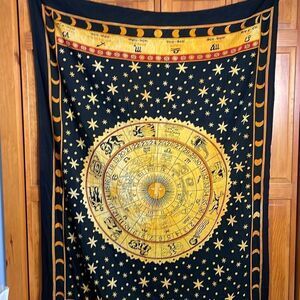 Tapestry Zodiac Sun & Moon Horoscope Astrology Wall Hanging